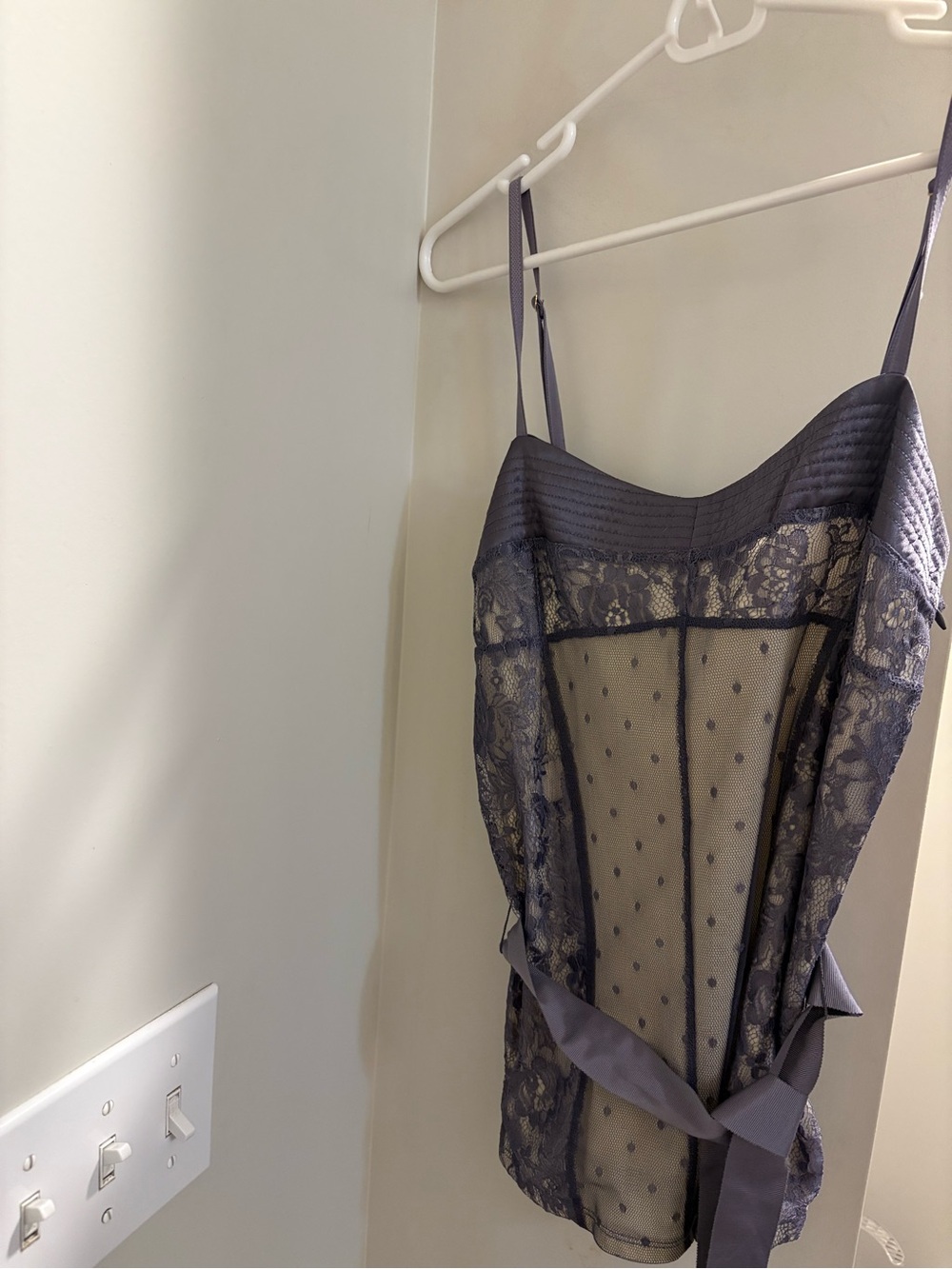 Moda International Smoky Purple Lace Mesh Corset Cami | Y2K Coquette - Picture 2 of 4